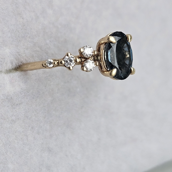 Blue Topaz and Diamond Accent Ring - Michael Hills - Picture 2 of 6